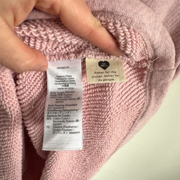 Madewell MWL Airyterry Sweatshirt Tee Dress - Heather Wisteria Dove (Pale Pink) - Picture 6 of 9